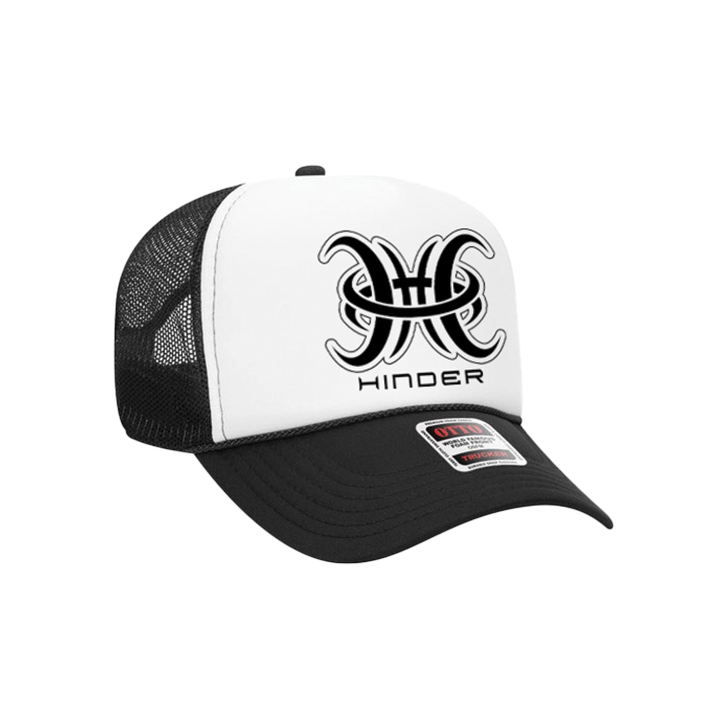 Logo Trucker Hat (Black/White) – Hinder